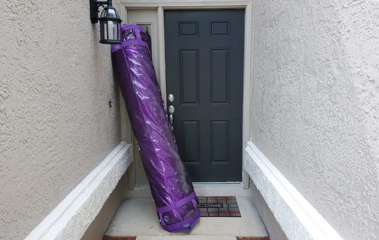 purple mattress fumes delivery