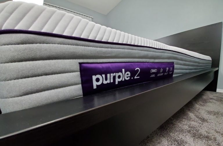 low profile of purple mattress