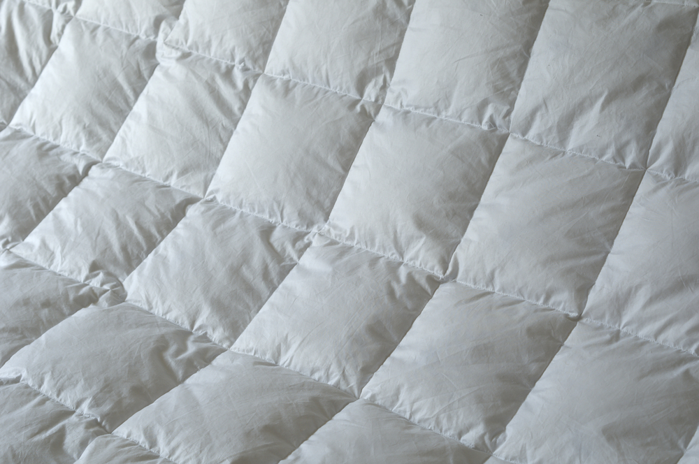 Detail of down comforter