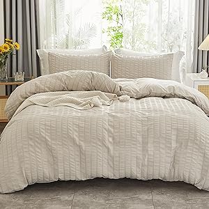 AveLom Seersucker Duvet Cover Set